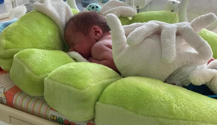 V klidu a bezpečí. Děti z Velkého Beranova věnovaly miminkům v jihlavské nemocnici tři nové pelíšky