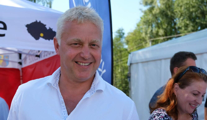 Martin Kodys během slavnostního vyhlášení soutěže Vesnice roku 2022