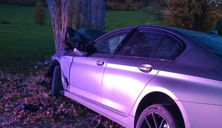 Podvečerní tragédie. Řidič u Dušejova narazil do stromu, na místě podlehl svým zraněním