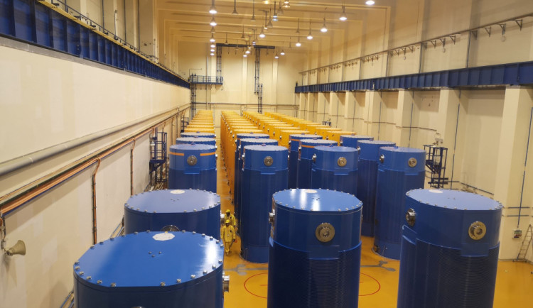 Kontejnery s použitým jaderným palivem v Temelíně