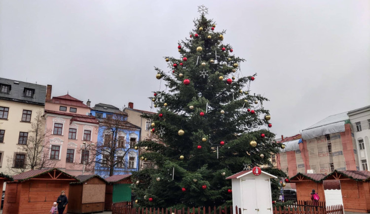 Vánoční strom v Jihlavě je ozdoben, slavnostní rozsvícení je na programu v neděli podvečer
