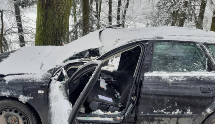 Fotografie z dopravní nehody v Žirovnici
