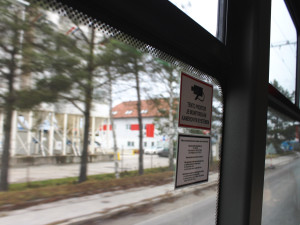 Testovací jízda po nové trati v Jihlavě. Trolejbus lidově shodí klacky za pár vteřin