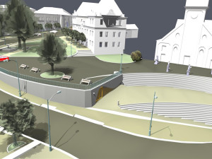 Vizualizace budoucí podoby náměstí ve Světlé nad Sázavou