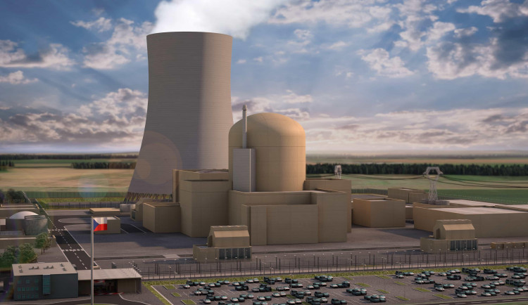Vizualizace nových jaderných bloků v JE Dukovany.