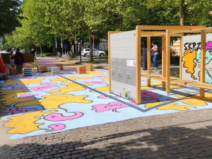Místo parkoviště barevná promenáda. Festival Landscape na týden proměnil ulici Jana Masaryka