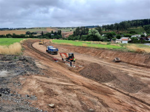 Aktuální foto z výstavby obchvatu Jihlavy, zdroj: Kraj Vysočina
