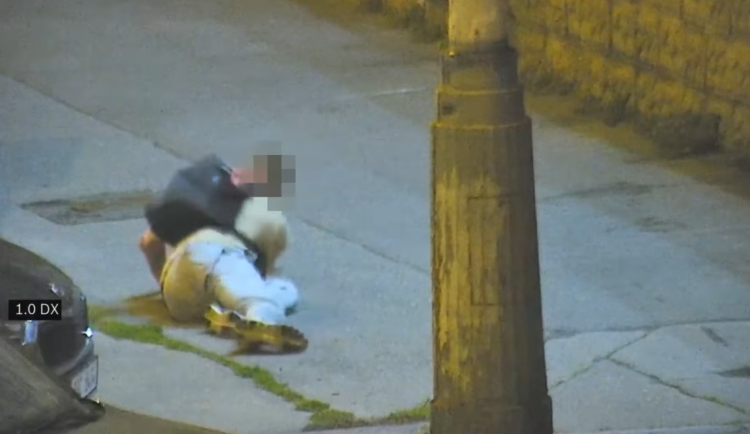 VIDEO: Opilec, který nakopl psa a pak se válel na chodníku, skončil v poutech