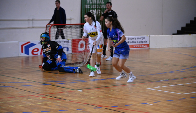 Jihlavské florbalistky v poháru proti mistryním ČR vypadly, v první lize ale po další výhře dotírají na čelo tabulky