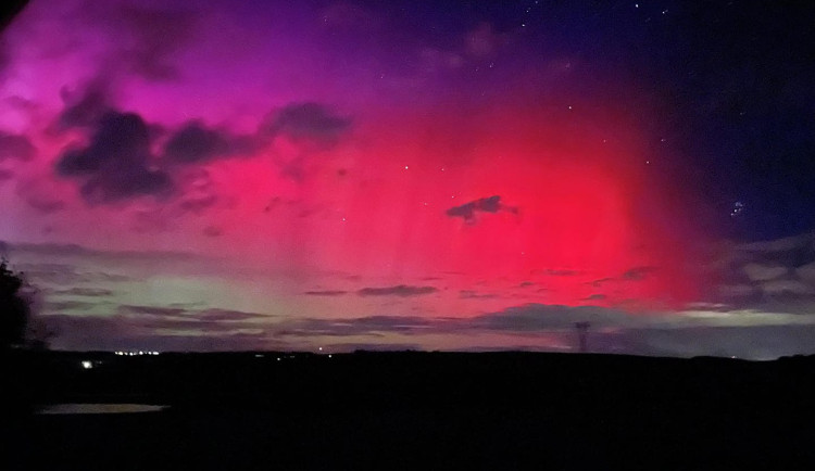 Nedělní nebe nad Vysočinou ozdobila polární záře. Takovou jsme nezažili již roky, říkají astronomové
