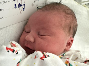 Prvním miminkem letošního roku narozeným na Vysočině je chlapeček Makar