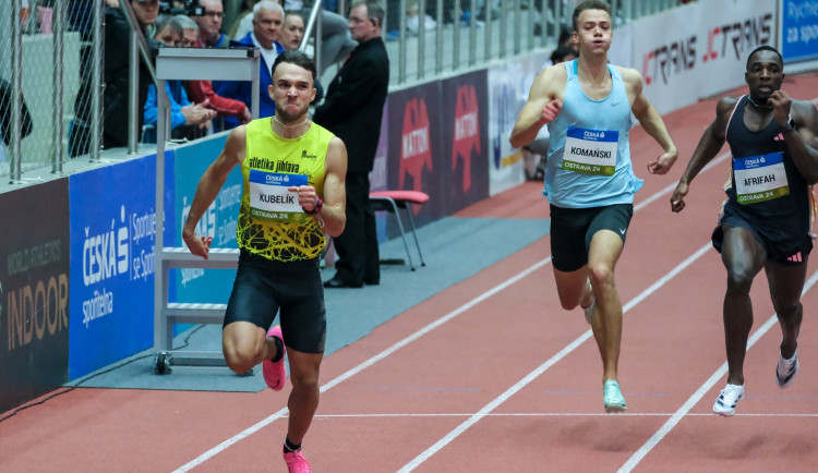 Fantastický Kubelík. V dresu Atletiky Jihlava vyhrál 200 metrů na Czech Indoor Gala v rekordním čase