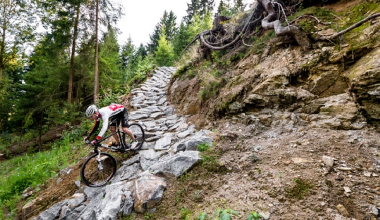 Singltrek ve Vysočina Aréně. Foto: poskytl Vysočina Tourism