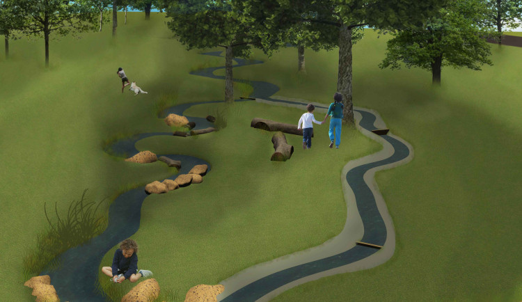 Vizualizace revitalizované Jihlávky. Foto: poskytlo Povodí Moravy