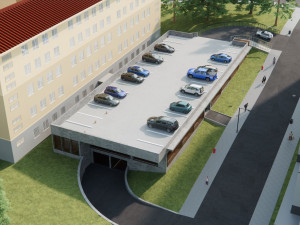 Parkovací dům u policejního ředitelství vyjde na téměř 103 milionů, stavba byla dnes zahájena