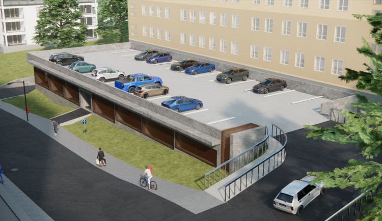 Vizualizace parkovacího domu. Zdroj: se souhlasem Policie ČR