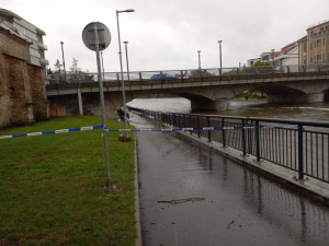 V Havlíčkově Brodě byl navzdory předpovědi také dosažen třetí stupeň povodňové aktivity. Foto: se souhlasem Města Havlíčkův Brod
