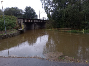 V Havlíčkově Brodě byl navzdory předpovědi také dosažen třetí stupeň povodňové aktivity. Foto: se souhlasem Města Havlíčkův Brod