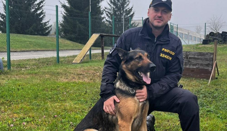 Jan Smutný se svým psem.