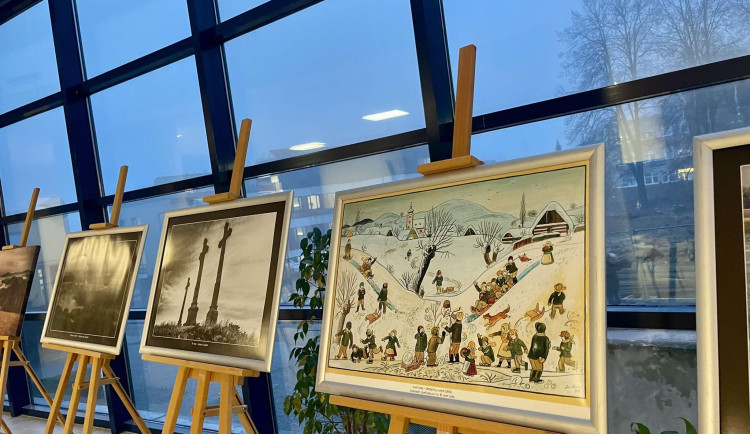 Lidé v Novém Městě mohou obdivovat Ladovskou zimu. Výstava rodáka ze Žďáru nás přenese do dětství