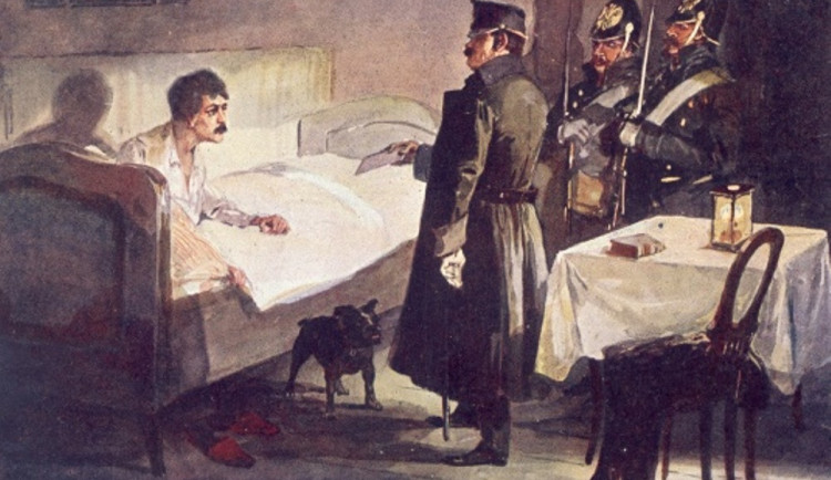 K. H. Borovský při zatčení v roce 1871