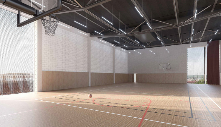 Vizualizace, jak bude vypadat tělocvična v Horácké multifunkční aréně