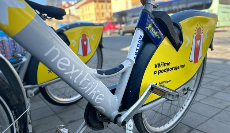 Sdílená kola Nextbike v Jihlavě.