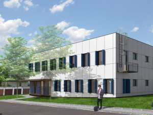 V Polné začala stavba moderního zázemí pro policisty, hotovo mý být za dva roky. Vizualizace: Se souhlasem Policie ČR