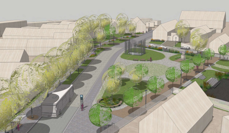 Centrum Újezda projde proměnou, dostane rozsáhlé zelené zálivy