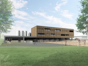 Budoucí zemědělci a veterináři budou mít v Třebíči nový pavilon praktické výuky. Vizualizace: Se souhlasem Kraje Vysočina