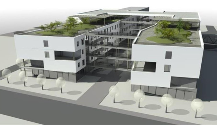 Vizualizace nových objektů v areálu Nemocnice Jihlava. Vizualizace: Se svolením Kraje Vysočina