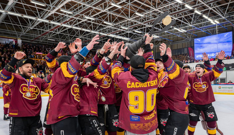 Individuální ocenění v první lize jednoznačně ovládla Dukla, vítěz play off. Foto: Se svolením HC Dukla Jihlava