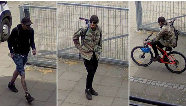 Neznámý muž ukradl kolo u základky, pak se převlékl a loupil před školou zas