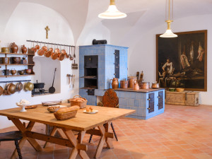 na zámku v Jaroměřicích nad Rokytnou uvidíte jedinou zpřístupněnou zámeckou kuchyni na Vysočině