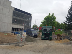 Fotografie z výstavby parkovacího domu, foto: Martin Singr