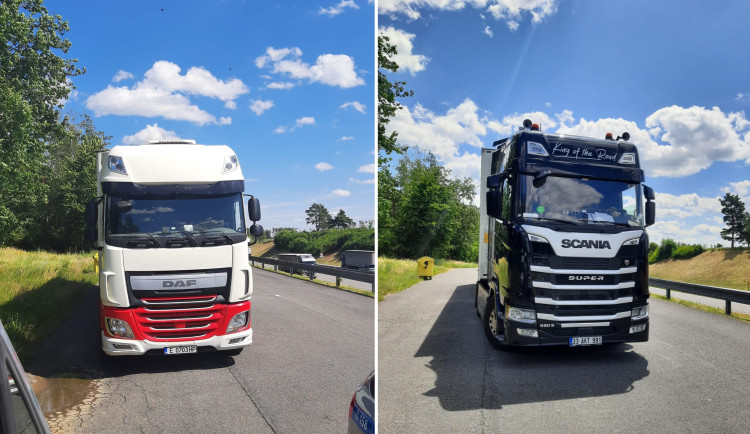 Policisté si posvítili na řidiče kamionů, cizinci měli prohřešky za stovky tisíc. Foto: Se svolením Policie ČR