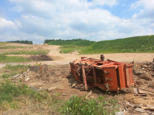 FOTO: Nad údolím Brtnice se tyčí vysoké pilíře pro druhý nejvyšší most v kraji