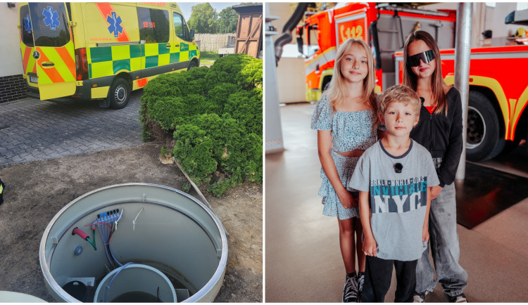 Muž spadl do jímky a zoufale volal o pomoc, uslyšely ho tři děti a pohotově zasáhly