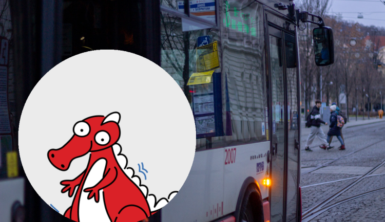 Jak se bude jmenovat maskot brněnské dopravy? Červený dráček čeká na jméno