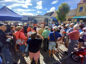 VIDEO: Jsme jediní, kteří víme, o čem mluvíme, prohlásil Andrej Babiš v Třešti