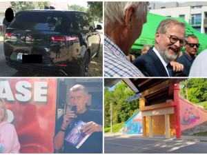 SRPEN NA DRBNĚ: Řidič osobáku s majákem, volební lídři v Jihlavě, kritika mostu