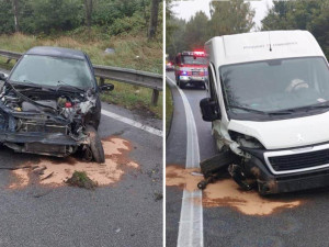 Mezi Vílancem a Suchou se staly dvě nehody, silnice byla neprůjezdná