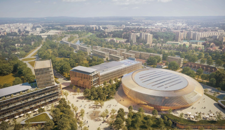Sportovní hala bude stát v roce 2029. Všechno jde v nejrychlejším tempu, řekl hejtman