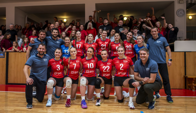 VIDEO: Český pohár ve volejbalu v Jihlavě proti extraligové Ostravě viděla plná hala. Foto: Marcela Svobodová