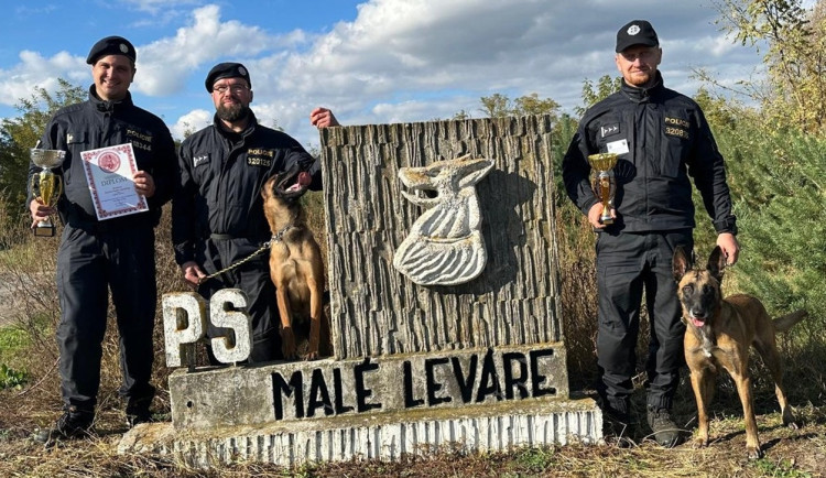 Policejní kynolog z Vysočiny byl při závodech na Slovensku úspěšný. Foto: Se svolením Policie ČR
