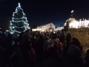 FOTO: Vánoční strom v Lukách už září, má symbolizovat pospolitost v městysi