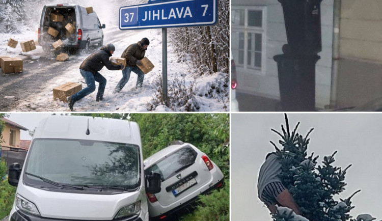 Bizáry roku 2025 na Jihlavsku: muži na stromech, opilci v bytech i balíky na silnici