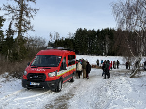 Demolice mostu je nezastavila. Řehořov a Nadějov vyrazily na společný novoroční výšlap
