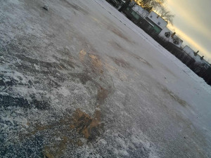 FOTO: Písek na ledě vyvolal v Třešti bouři. Akademie věd po kritice couvla. Foto: Petra Konířová