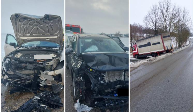 Ledovka na Vysočině i nadále komplikuje dopravu. Policie řešila další nehody